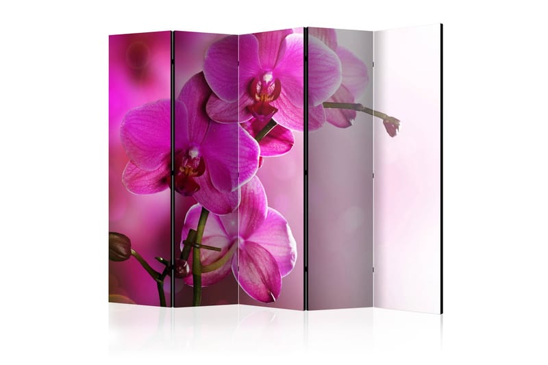 Rumsavdelare - Pink orchid II 225x172 - Artgeist sp. z o. o. - Vikskärm - Rumsavdelare