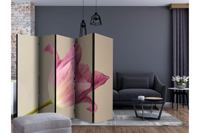 Rumsavdelare - Pink tulip II 225x172 - Artgeist sp. z o. o. - Inredning - Rumsavdelare - Vikskärm