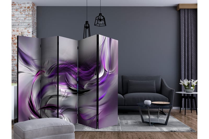 Rumsavdelare - Purple Swirls II II 225x172 - Artgeist sp. z o. o. - Inredning - Rumsavdelare - Vikskärm