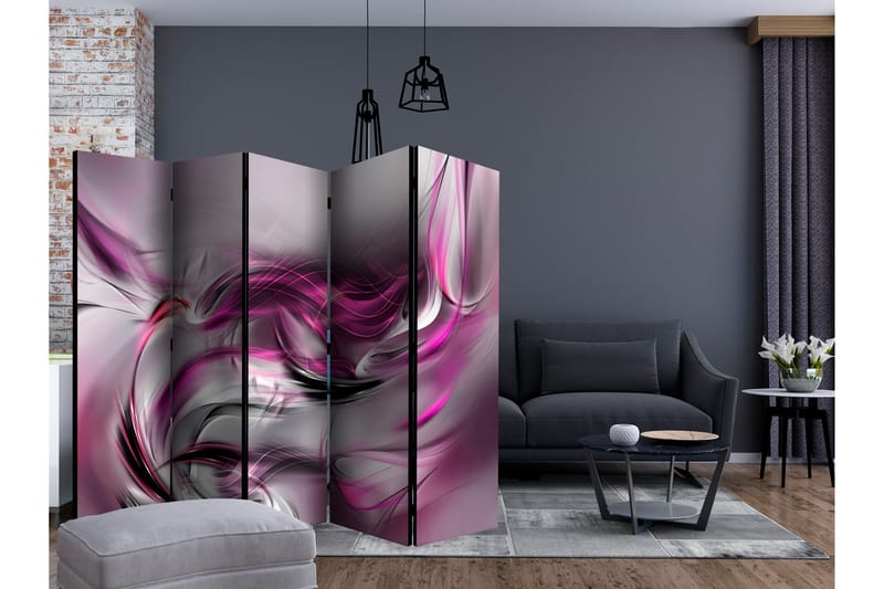 Rumsavdelare - Pink Swirls II II 225x172 - Artgeist sp. z o. o. - Inredning - Rumsavdelare - Vikskärm