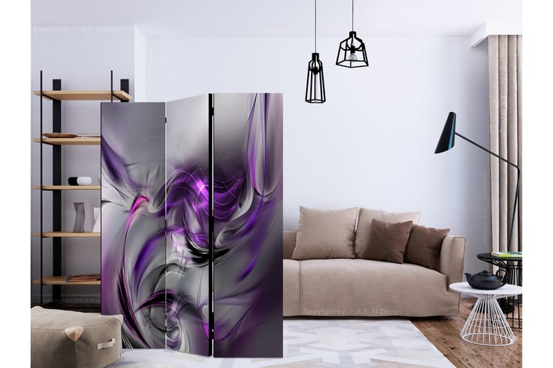Rumsavdelare - Purple Swirls II 135x172 - Artgeist sp. z o. o. - Inredning - Rumsavdelare - Vikskärm