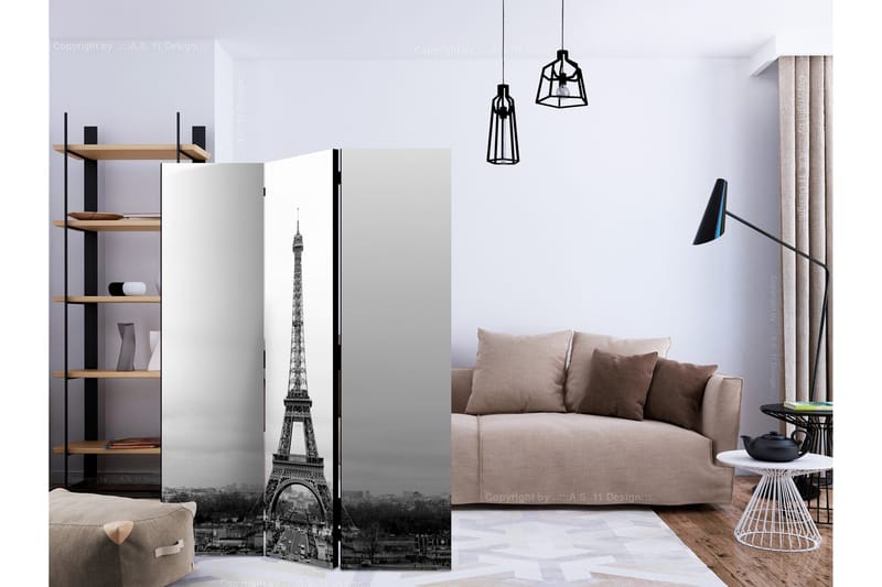 Rumsavdelare - Paris: black and white photography 135x172 - Artgeist sp. z o. o. - Inredning - Rumsavdelare - Vikskärm