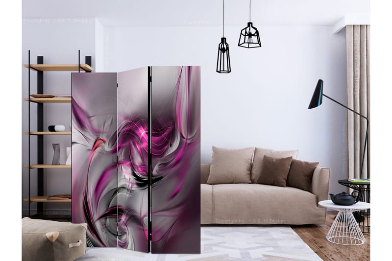 Rumsavdelare - Pink Swirls II 135x172 - Artgeist sp. z o. o. - Inredning - Rumsavdelare - Vikskärm