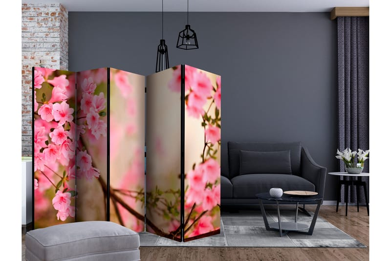 Rumsavdelare - Pink azalea II 225x172 - Artgeist sp. z o. o. - Inredning - Rumsavdelare - Vikskärm