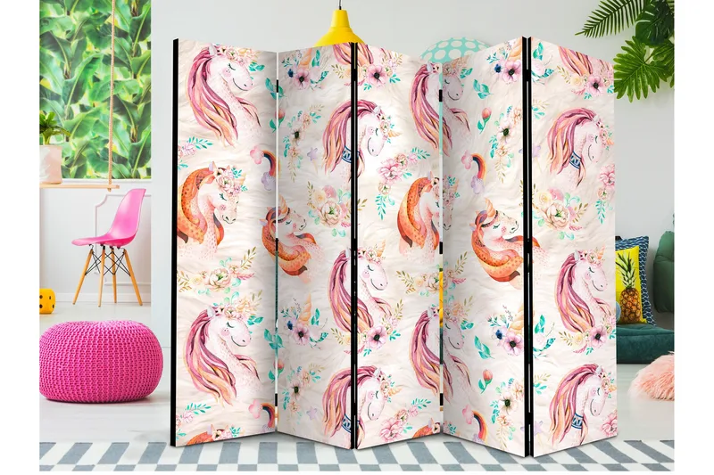 Rumsavdelare Pastel Unicorns II 225x172 cm, Artgeist sp. z o. o.