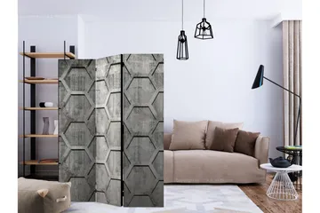 Rumsavdelare - Platinum cubes 135x172 - Artgeist sp. z o. o. - Inredning - Rumsavdelare - Vikskärm