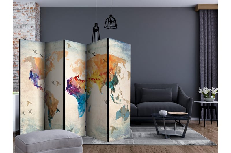Rumsavdelare - Paper birds II 225x172 - Artgeist sp. z o. o. - Inredning - Rumsavdelare - Vikskärm