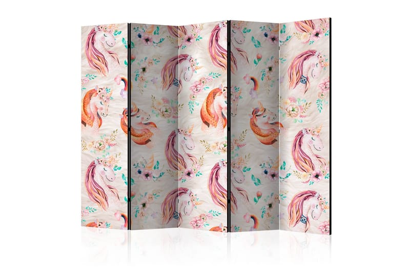 Rumsavdelare Pastel Unicorns II 225x172 cm - Artgeist sp. z o. o. - Inredning - Rumsavdelare - Vikskärm
