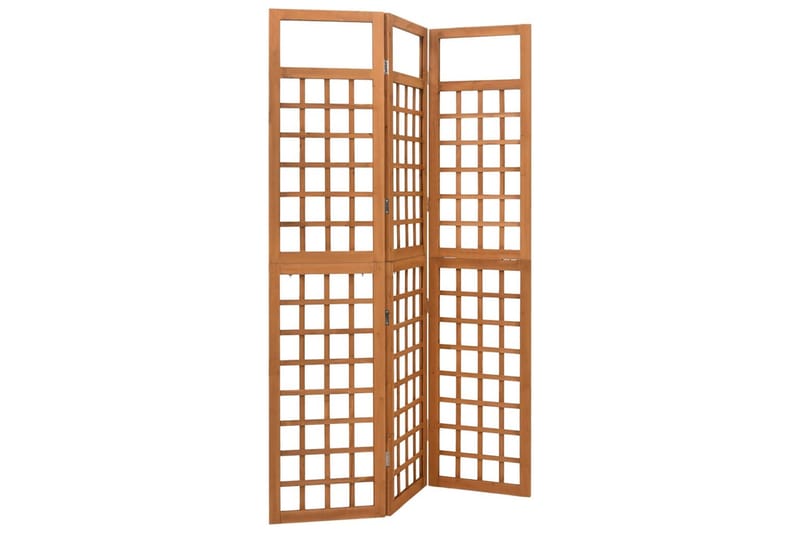 Rumsavdelare/Spaljé 3 paneler massiv gran 121x180,5 cm - Brun - Inredning - Rumsavdelare - Vikskärm