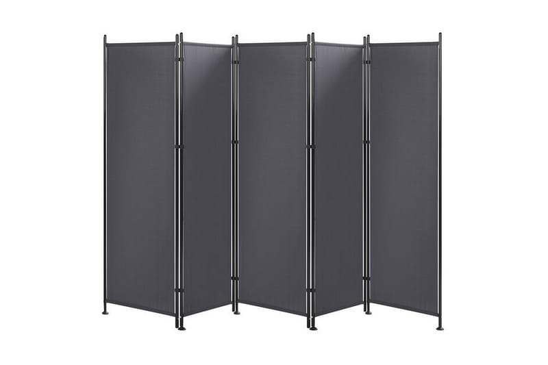 Skärmvägg 5 paneler 270 x 170 cm grå NARNI - Grå - Inredning - Rumsavdelare - Skärmvägg