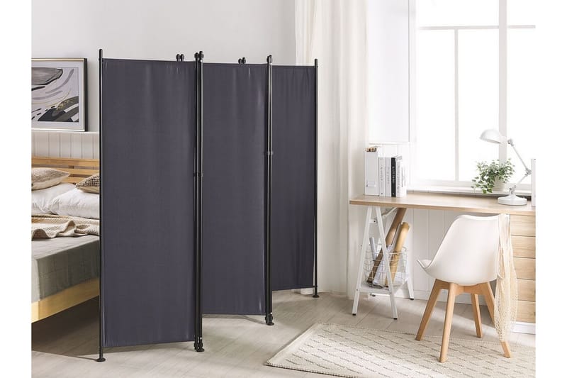 Skärmvägg 5 paneler 270 x 170 cm grå NARNI - Grå - Inredning - Rumsavdelare - Skärmvägg