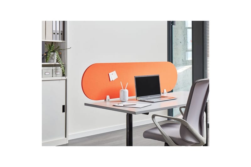 Skiljevägg för skrivbord Sparky Orange, 160x1x40 cm - Orange, 160x1x40 cm - Inredning - Rumsavdelare - Skärmvägg