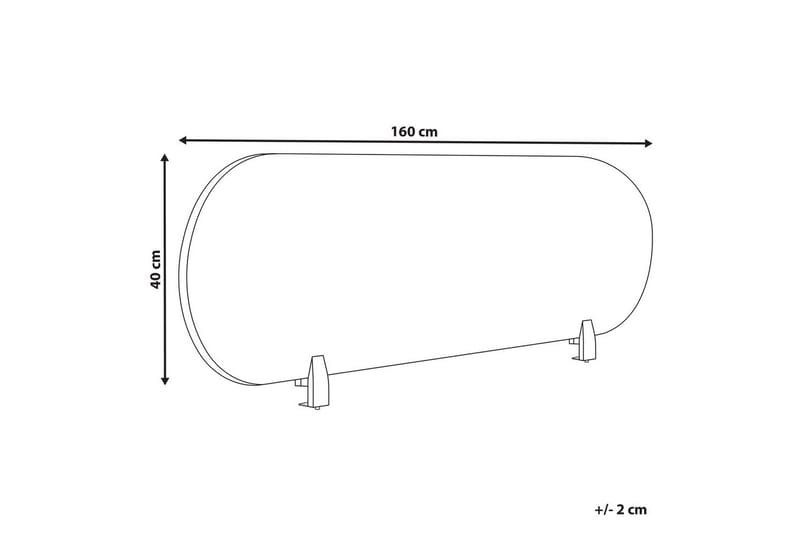 Skiljevägg för skrivbord Sparky Orange, 160x1x40 cm - Orange, 160x1x40 cm - Inredning - Rumsavdelare - Skärmvägg