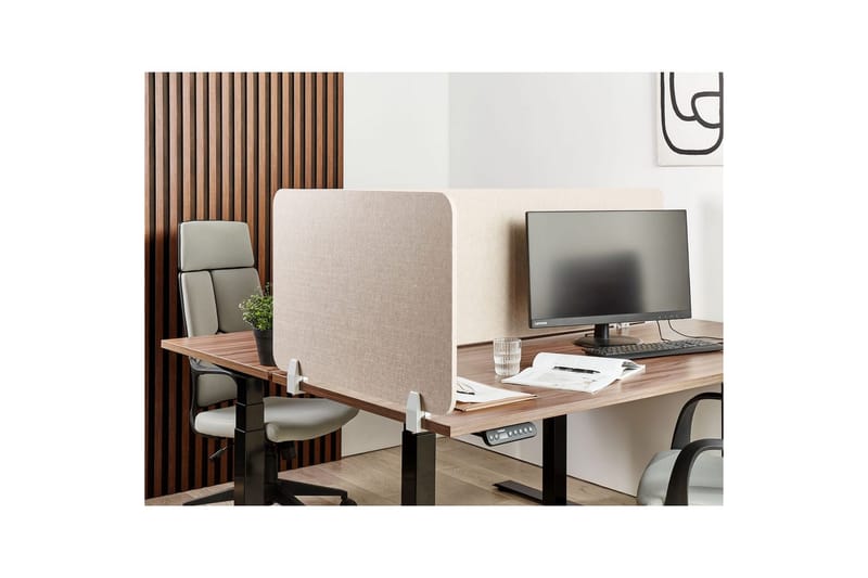 Skiljevägg för skrivbord Split Beige, 80x1x50 cm - Beige, 80x1x50 cm - Inredning - Rumsavdelare - Skärmvägg