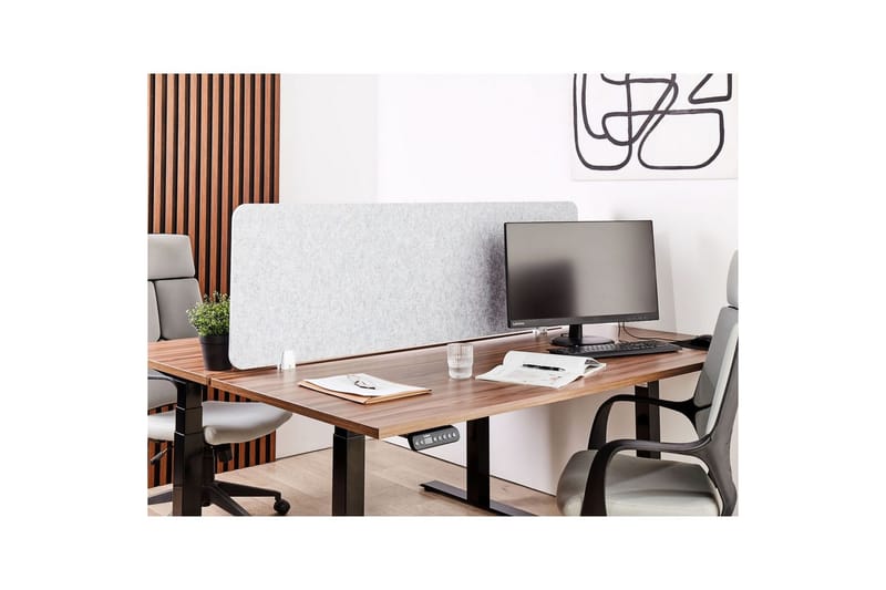 Skiljevägg för skrivbord Split Grå, 160x1x50 cm - Grå, 160x1x50 cm - Inredning - Rumsavdelare - Skärmvägg