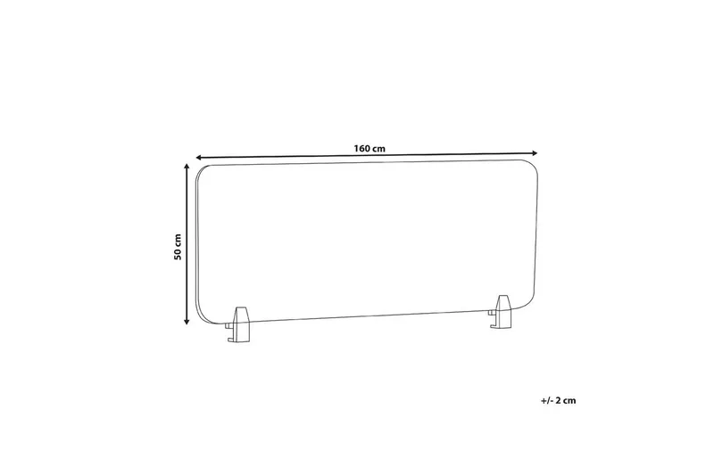 Skiljevägg för skrivbord Split Grå, 160x1x50 cm - Grå, 160x1x50 cm - Inredning - Rumsavdelare - Skärmvägg