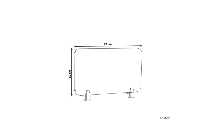Skiljevägg för skrivbord Split Grå, 72x1x50 cm - Grå, 72x1x50 cm - Inredning - Rumsavdelare - Skärmvägg