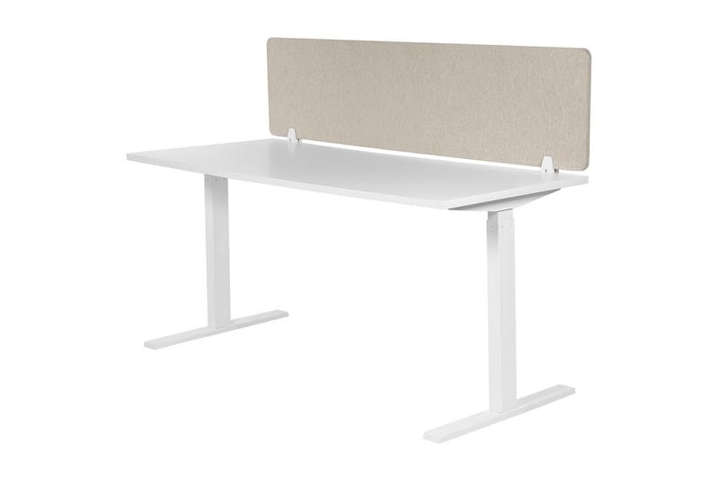 Skiljevägg för skrivbord Wally Beige, 130x2x40 cm - Beige, 130x2x40 cm - Inredning - Rumsavdelare - Skärmvägg