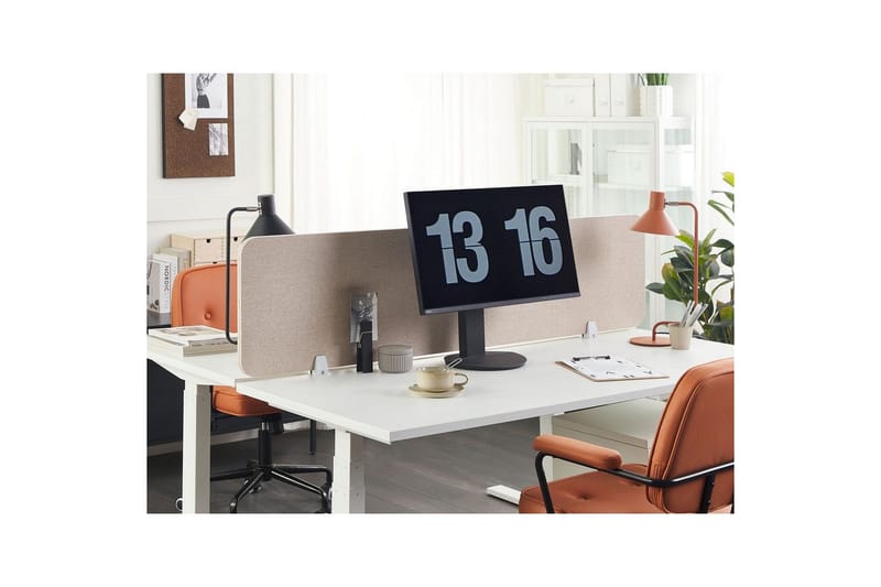 Skiljevägg för skrivbord Wally Beige, 160x2x40 cm - Beige, 160x2x40 cm - Inredning - Rumsavdelare - Skärmvägg