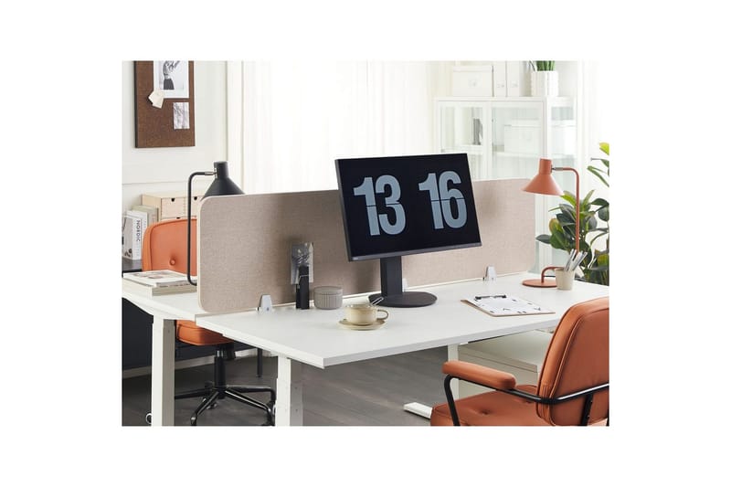 Skiljevägg för skrivbord Wally Beige, 180x2x40 cm - Beige, 180x2x40 cm - Inredning - Rumsavdelare - Skärmvägg