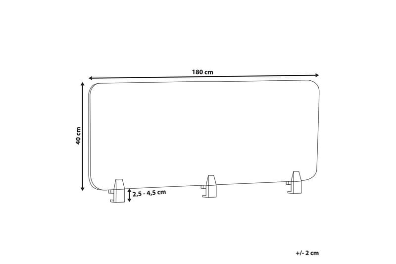 Skiljevägg för skrivbord Wally Beige, 180x2x40 cm - Beige, 180x2x40 cm - Inredning - Rumsavdelare - Skärmvägg