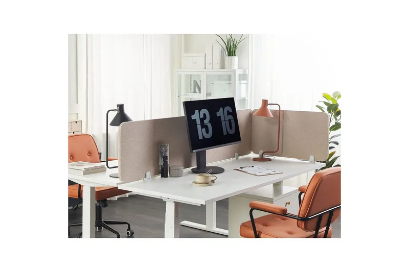 Skiljevägg för skrivbord Wally Beige, 72x2x40 cm - Beige, 72x2x40 cm - Inredning - Rumsavdelare - Skärmvägg
