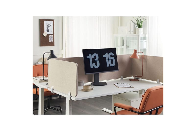 Skiljevägg för skrivbord Wally Beige, 80x2x40 cm - Beige, 80x2x40 cm - Inredning - Rumsavdelare - Skärmvägg