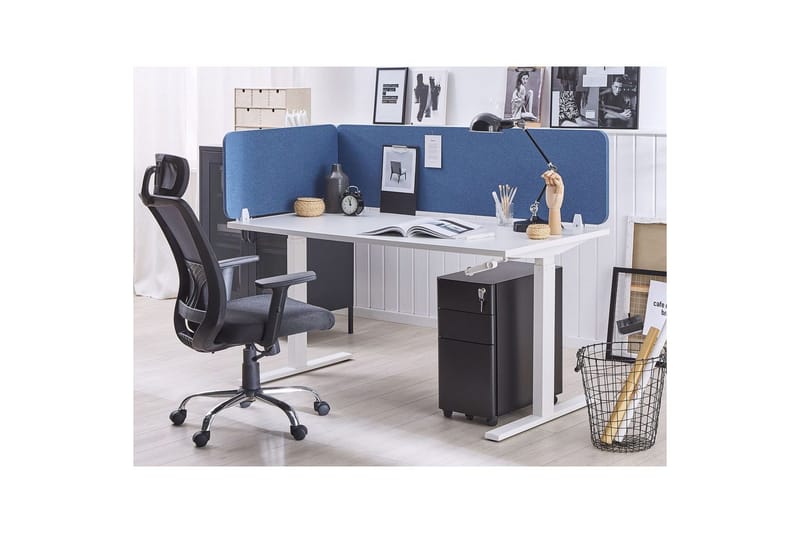 Skiljevägg för skrivbord Wally Blå, 72x2x40 cm - Blå, 72x2x40 cm - Inredning - Rumsavdelare - Skärmvägg