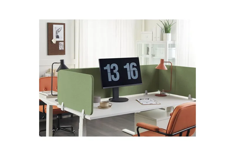Skiljevägg för skrivbord Wally Grön, 80x2x40 cm - Grön, 80x2x40 cm - Inredning - Rumsavdelare - Skärmvägg