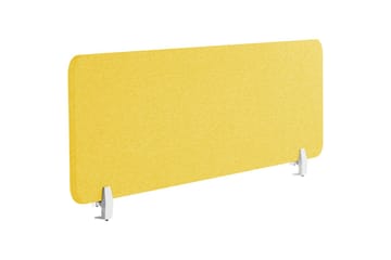 Skiljevägg för skrivbord Wally Gul, 130x2x40 cm