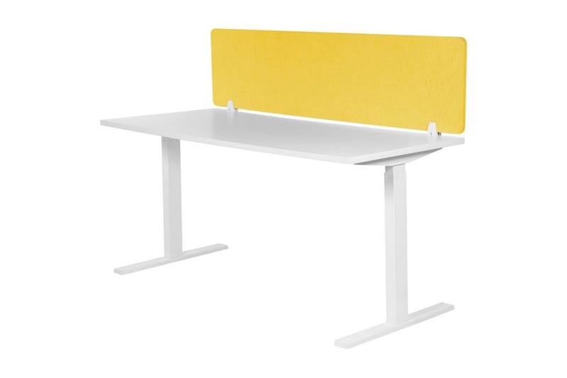 Skiljevägg för skrivbord Wally Gul, 130x2x40 cm - Gul, 130x2x40 cm - Inredning - Rumsavdelare - Skärmvägg