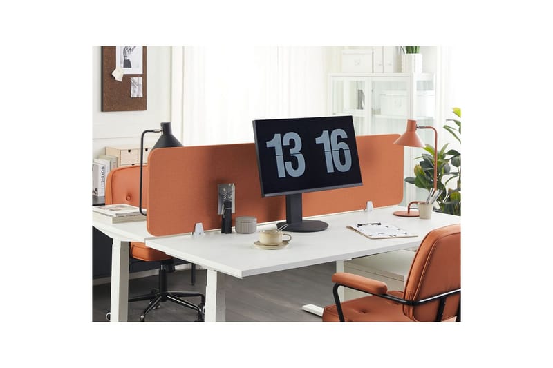 Skiljevägg för skrivbord Wally Röd, 130x2x40 cm - Röd, 130x2x40 cm - Inredning - Rumsavdelare - Skärmvägg