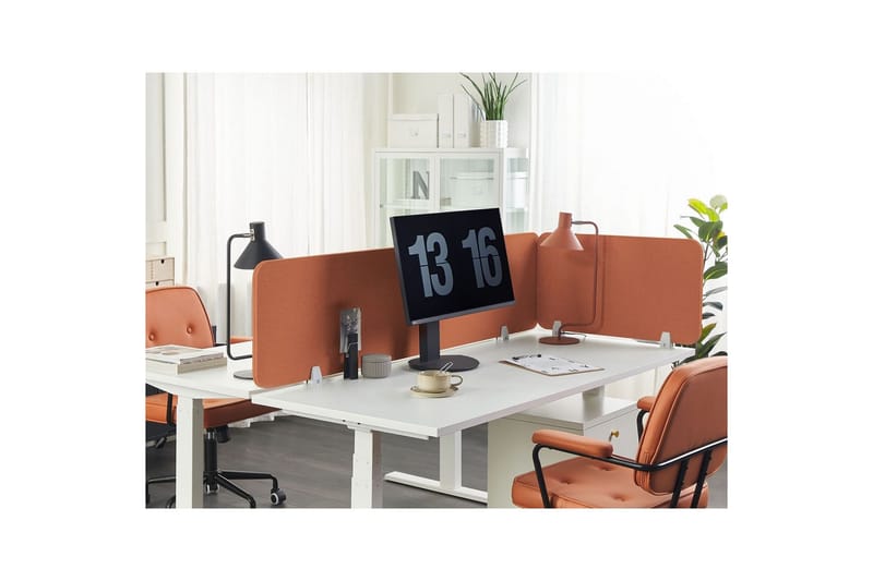 Skiljevägg för skrivbord Wally Röd, 72x2x40 cm - Röd, 72x2x40 cm - Inredning - Rumsavdelare - Skärmvägg