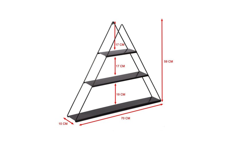 Teric Vikvägg 60 cm - Svart - Inredning - Rumsavdelare - Vikskärm