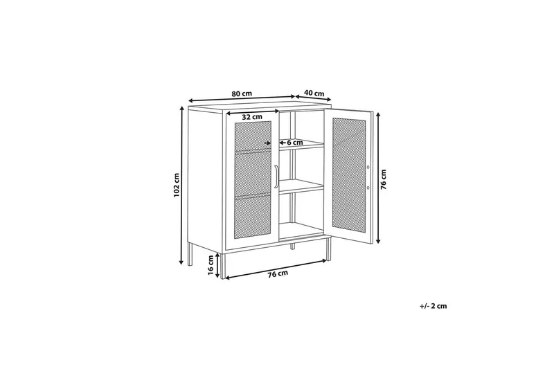 Vitrinskåp Wakatipu Grön - Grön - Förvaring - Skåp - Vitrinskåp