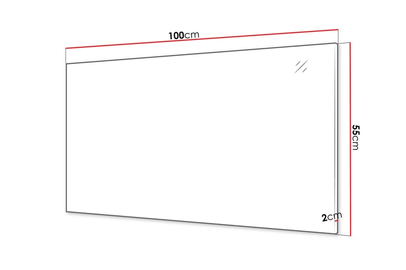 Agawal Vägghängd Spegel Rektangulär 100 cm - Beige - Inredning - Speglar - Väggspegel