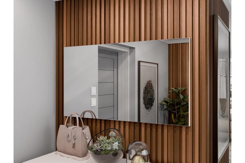 Agawal Vägghängd Spegel Rektangulär 100 cm - Beige - Inredning - Speglar - Väggspegel