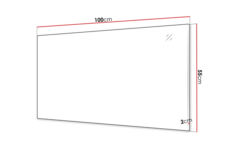 Agawal Vägghängd Spegel Rektangulär 100 cm - Brun - Inredning - Speglar - Väggspegel