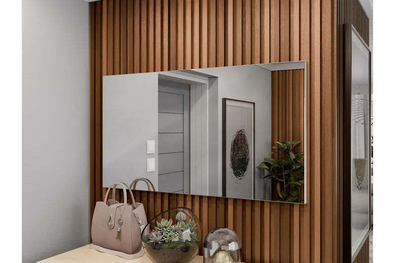 Agawal Vägghängd Spegel Rektangulär 100 cm - Brun - Inredning - Speglar - Väggspegel