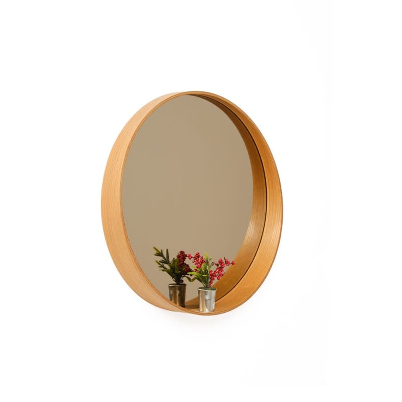 Aldrosin Vägghängd Spegel Rund 80 cm, Vit