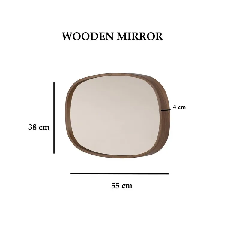 Aranfield Vägghängd Spegel Rektangulär 55 cm - Brun - Inredning - Speglar - Väggspegel