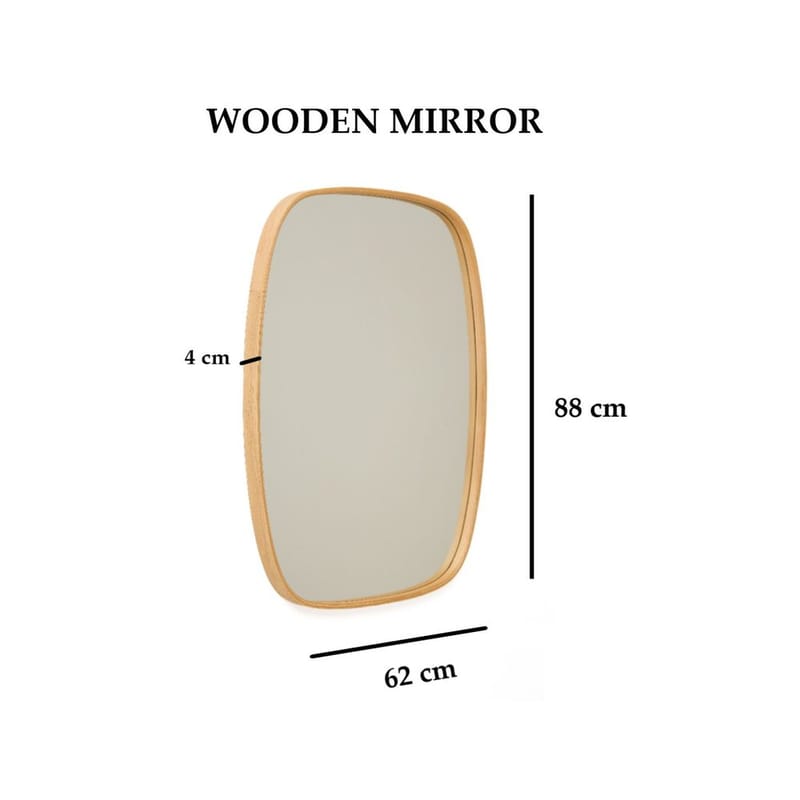 Aranfield Vägghängd Spegel Rektangulär 62 cm - Brun - Inredning - Speglar - Väggspegel