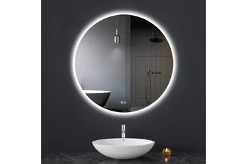 Badrumsspegel Rund 80 cm med LED-belysning och anti-fog - Lyfco - Inredning - Speglar - Väggspegel