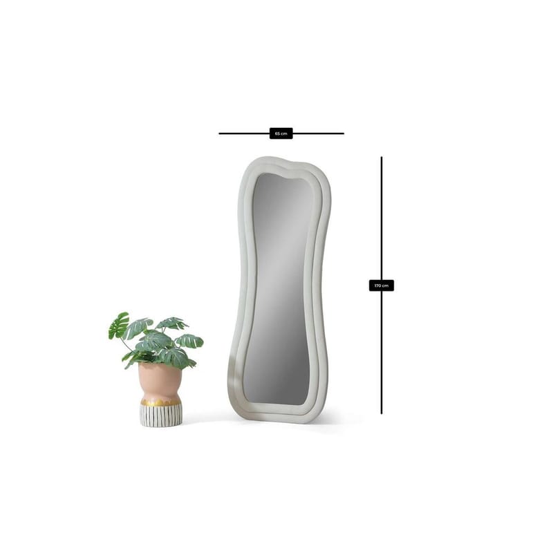 Bordentown Golvspegel 65x170 cm - Krämvit - Inredning - Speglar - Helkroppsspegel