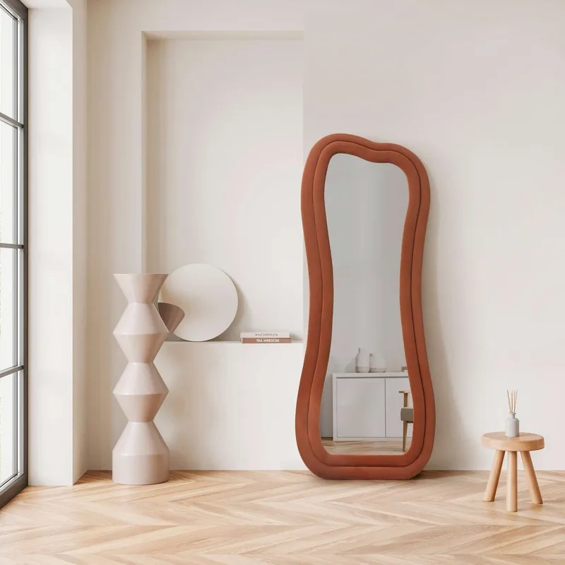 Bordentown Golvspegel 65x170 cm - Röd - Inredning - Speglar - Helkroppsspegel