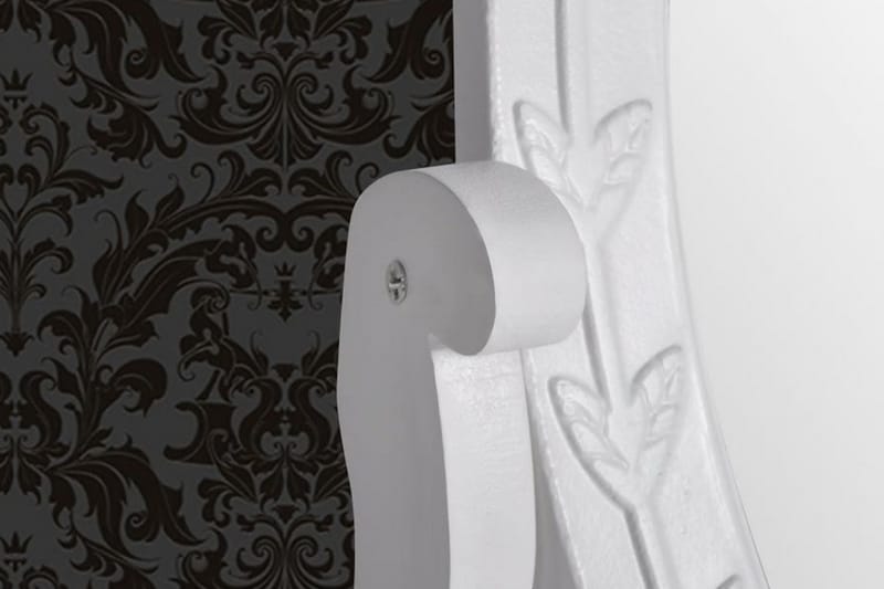 Bordsspegel med justerbar oval spegel MDF - Vit - Inredning - Speglar - Bordsspegel