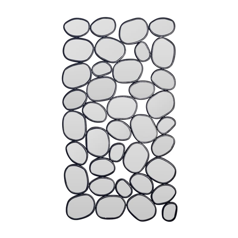 Corano Väggspegel 56x99 cm Organisk Asymmetrisk - Svart och silverfärgad - Inredning - Speglar - Väggspegel