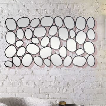Corano Väggspegel 56x99 cm Organisk Asymmetrisk - Svart och silverfärgad - Inredning - Speglar - Väggspegel