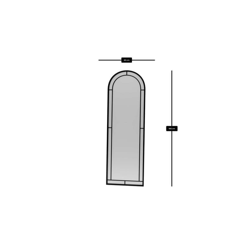 Dasina Golvspegel 60x180 cm - Svart - Inredning - Speglar - Helkroppsspegel