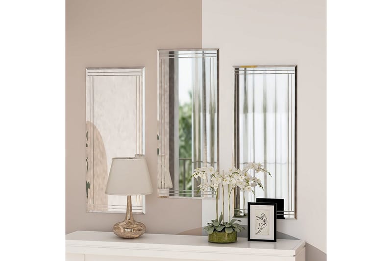 Dekorativt Spegelset (3 Delar) Heba Buhem Transparent - Ivory - Inredning - Speglar - Väggspegel